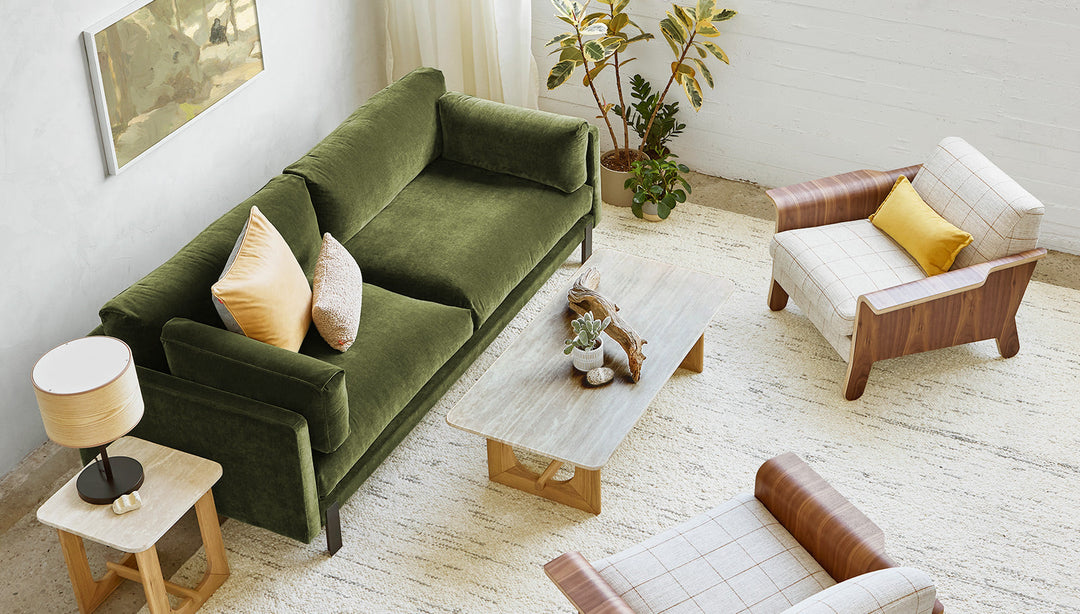 Silverlake Sofa overhead lifestyle view