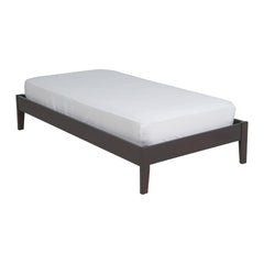 Simple Wood Platform Bed by Modus in Espresso — white background, angled view