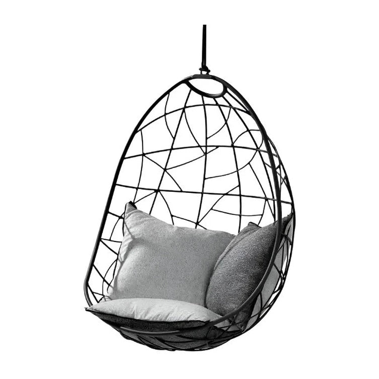 Nest Egg Hanging Swing Chair in Black Studio Stirling