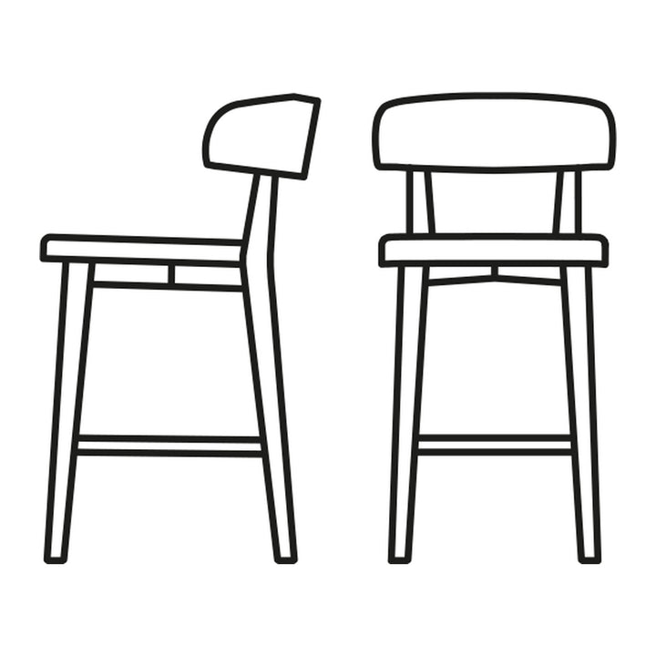 Siren Counter Stool by Connubia line drawing
