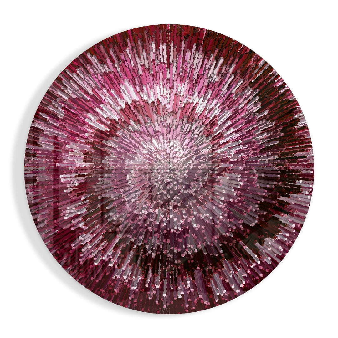 Ruby Helix Glass Wall Art.