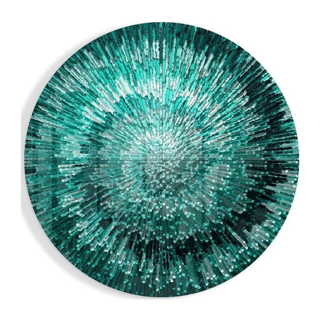 Emerald Helix Glass Wall Art Insigne