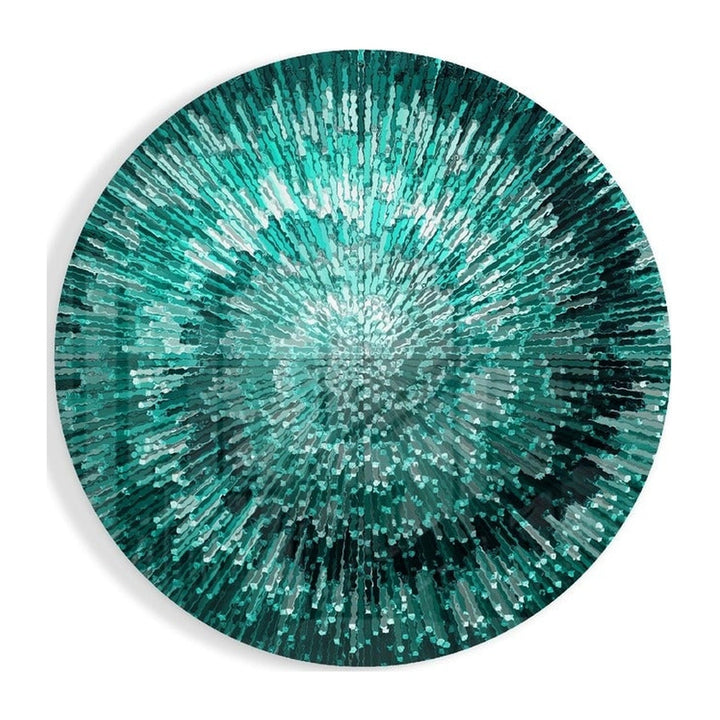 Emerald Helix Glass Wall Art Insigne