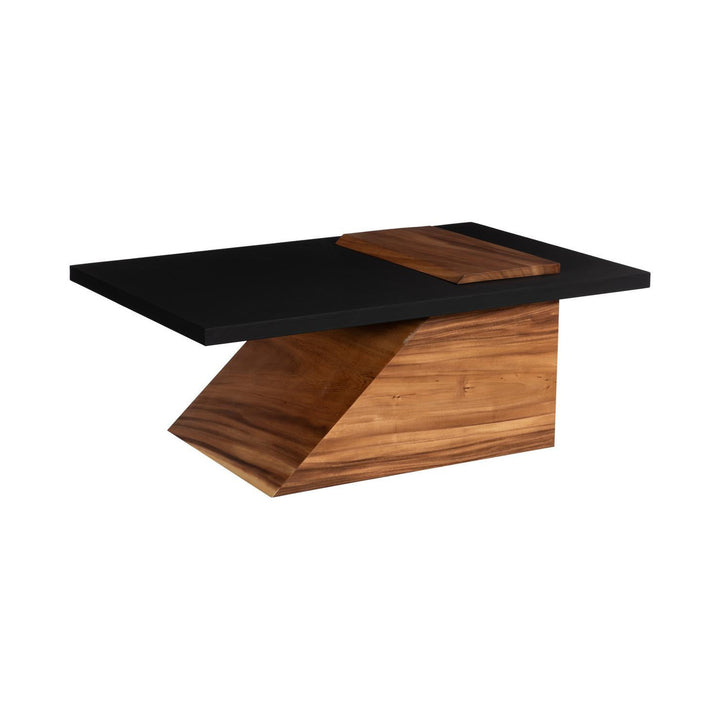 Slant Coffee Table, Natural/Black by Phillips Collection — centered product view
