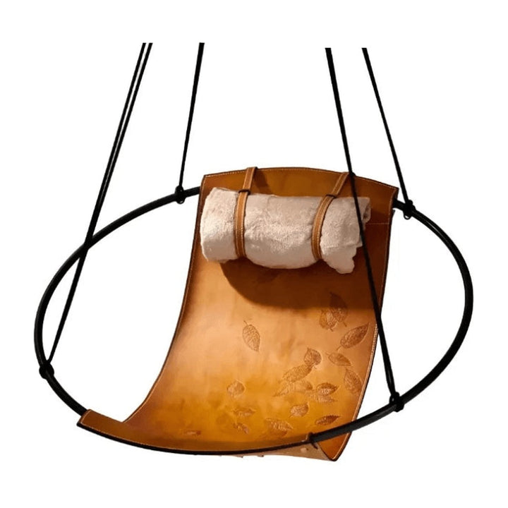 SLING Chair Debossed Leaf Leather Studio Stirling