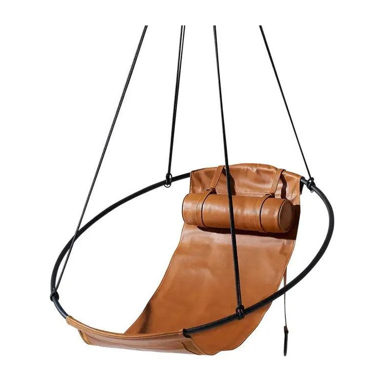 SLING Chair in Brown Ochre Leather Studio Stirling