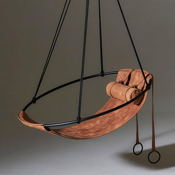 SLING Chair Minimal Soft Leather Hanging Chairs Studio Stirling