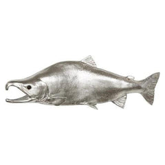 Sockeye Salmon Fish Wall Sculpture, Resin, Silver Leaf Phillips Collection
