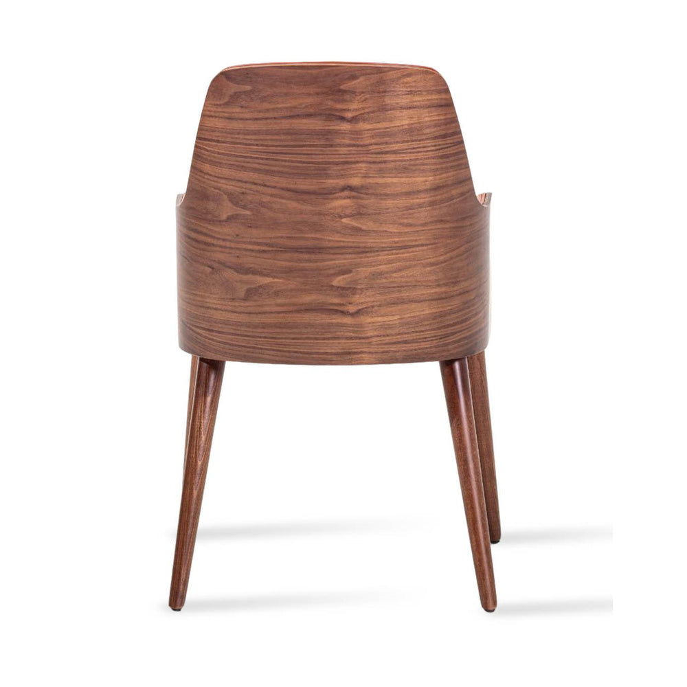 Romano Arm-W by Soho Concept — rear view of walnut veneer back