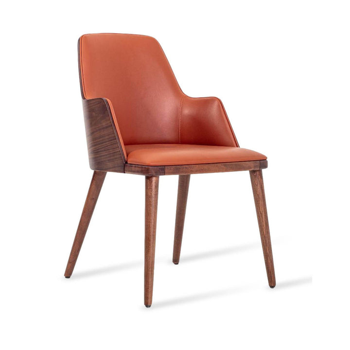 Romano Arm-W by Soho Concept — angled view in cinnamon upholstery