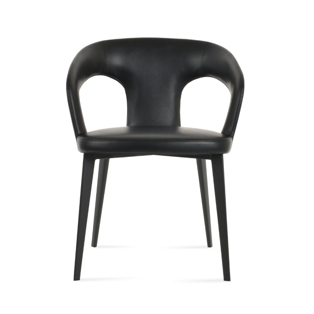 Daniels Dining Chair by Soho Concept — front view in black