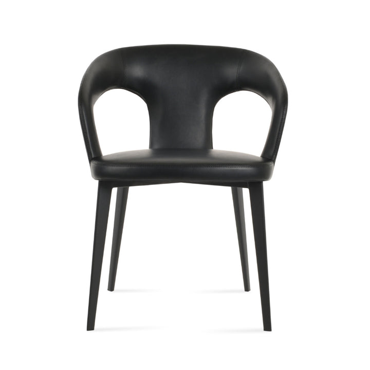 Daniels Dining Chair by Soho Concept — front view in black