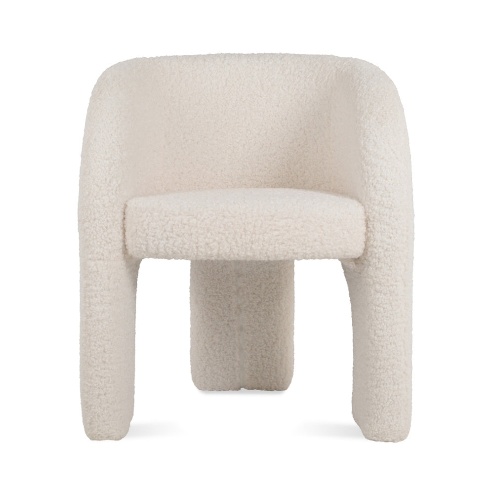 Isabel Armchair by Soho Concept — front view in white boucle