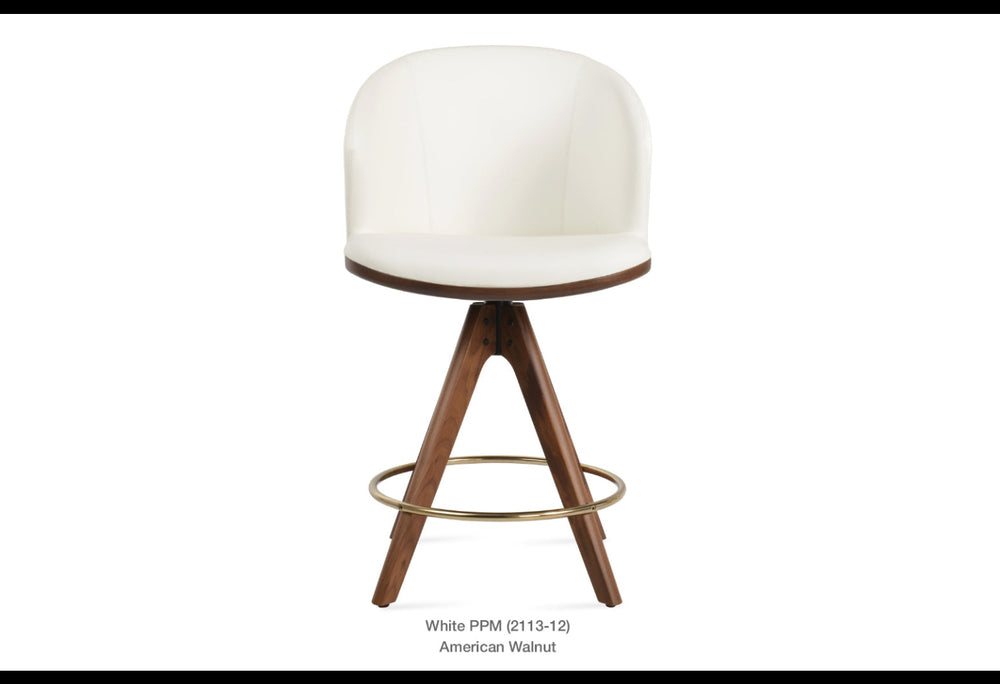 Athena Pyramid Wood Swivel Stool by Soho Concept – view 5