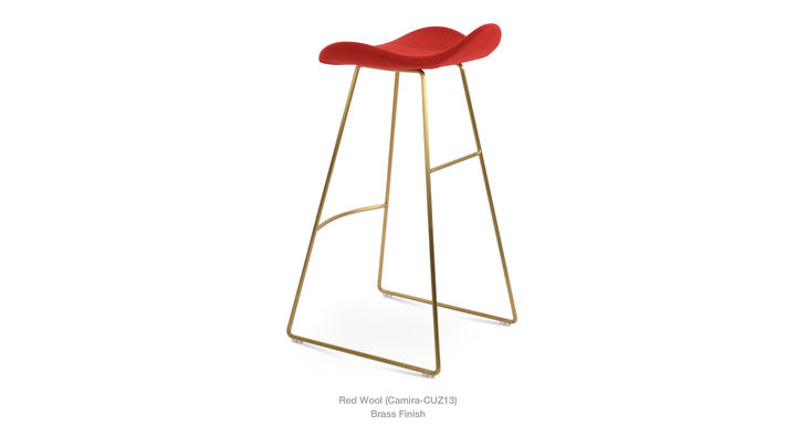 Falcon Wire Stool in red wool by Soho Concept