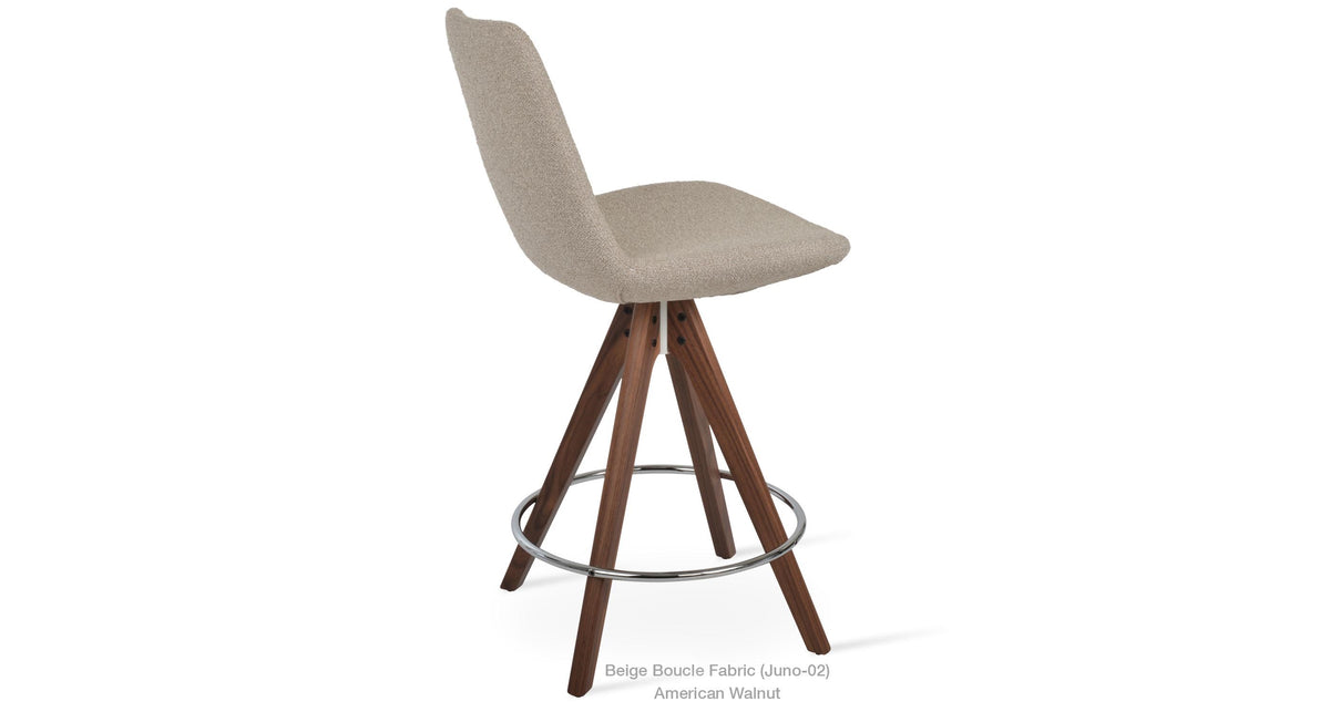 Eiffel Pyramid Wood Swivel Stool by Soho Concept — studio product view
