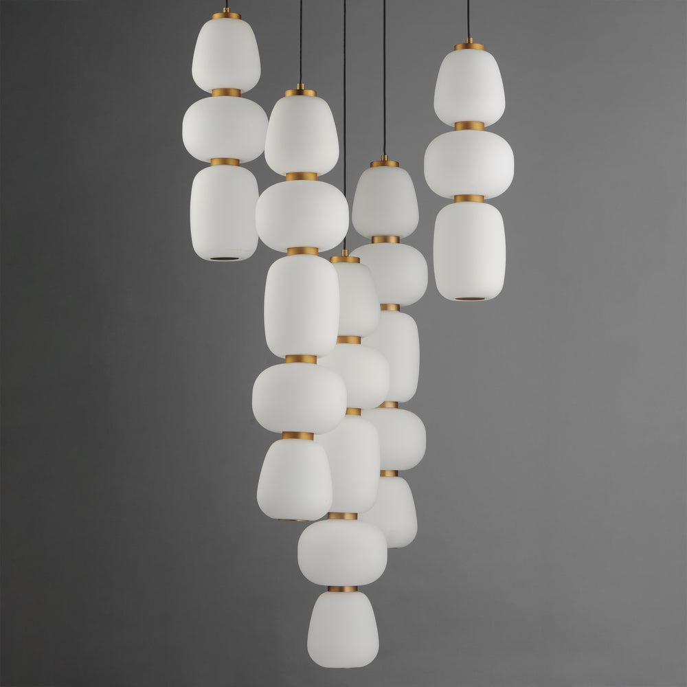 Soji 5-Light Chandelier by ET2 Lighting, styled view 1