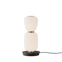 Soji Double Stack Portable Lamp by ET2 Lighting in Black / Gold, front view