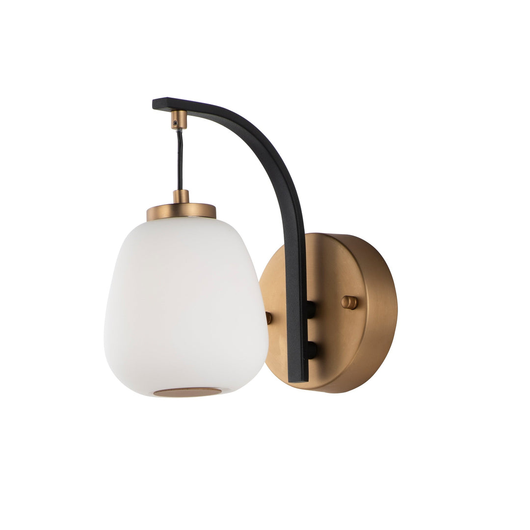 Soji LED Wall Sconce (E25060) by ET2 Lighting in Black / Gold, front view