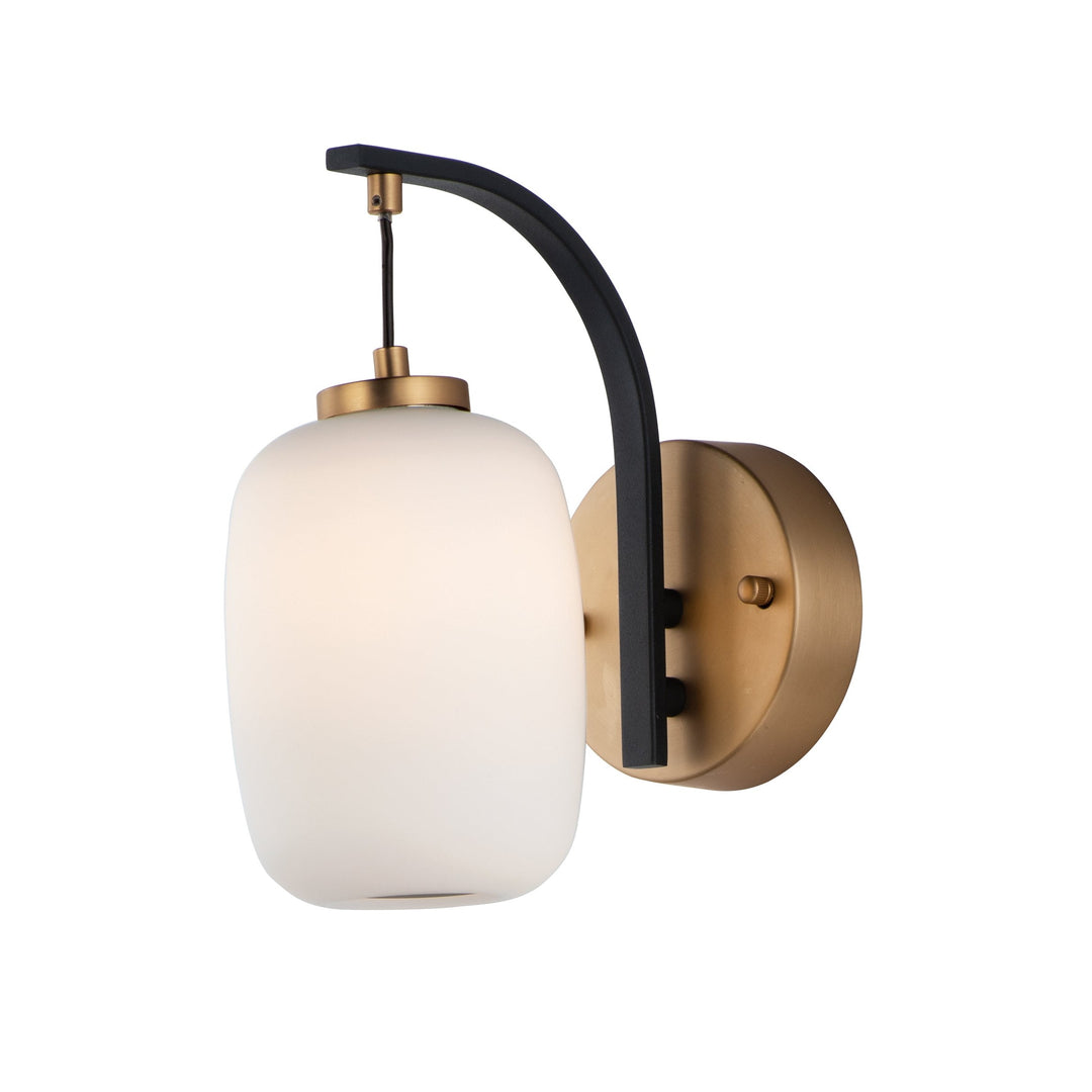 Soji LED Wall Sconce (E25061) by ET2 Lighting in Black / Gold, front view