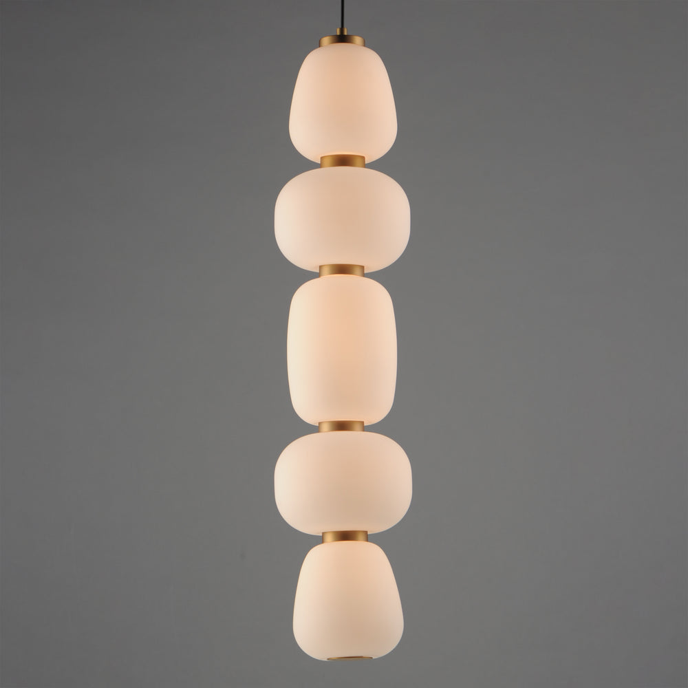 Soji Single LED Pendant by ET2 Lighting, styled view 1