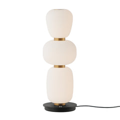 Soji Triple Stack Portable Lamp by ET2 Lighting in Black / Gold, front view