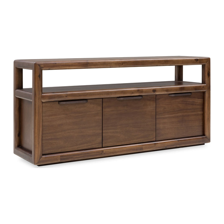 Sol 64" Media Console by Modus in Brown Spice — product view on a white background