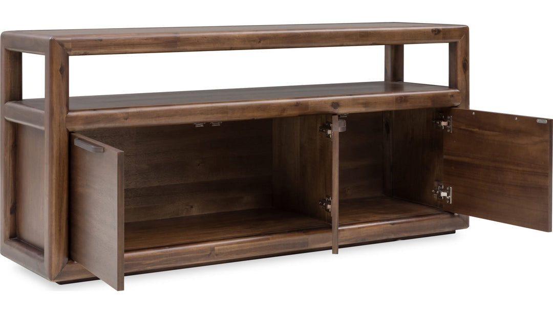 Sol 64" Media Console in Brown Spice — product view on a white background
