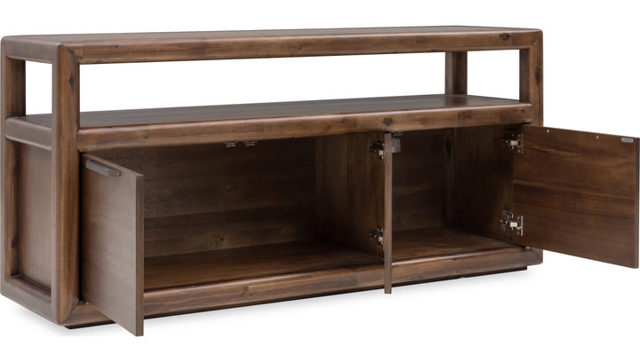 Sol 64" Media Console in Brown Spice — product view on a white background