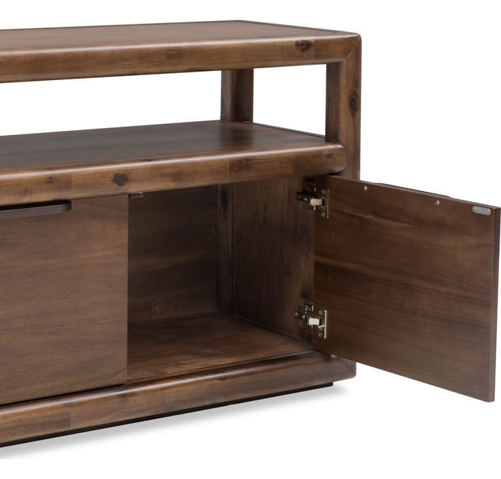Sol 64" Media Console in Brown Spice — product view on a white background