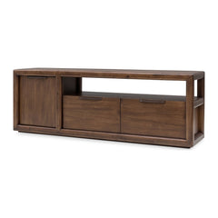 Sol 74" Media Console by Modus in Brown Spice — product view on a white background