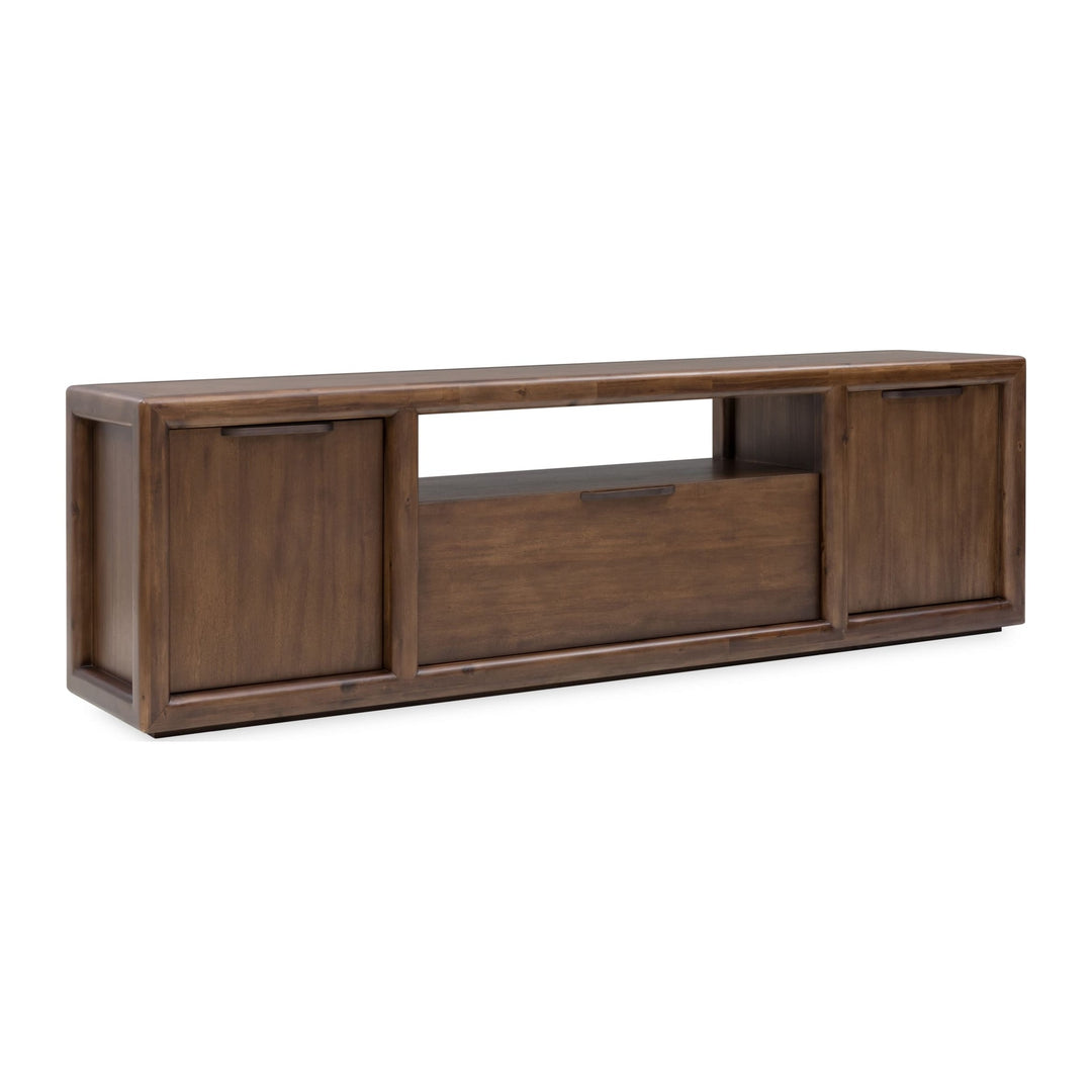 Sol 88" Media Console by Modus in Brown Spice — product view on a white background