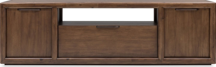 Sol 88" Media Console in Brown Spice — lifestyle photo