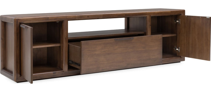Sol 88" Media Console in Brown Spice — product view on a white background