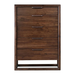 Sol Five Drawer Chest by Modus in Brown Spice — on a white background