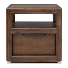 Sol Storage End Table by Modus in Brown Spice — product view on a white background