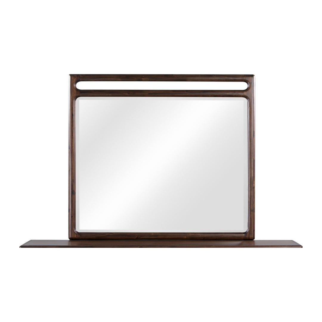 Sol Wall or Dresser Mirror by Modus in Brown Spice — on a white background