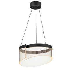 Sonata 14" LED Pendant by ET2 Lighting in Black finish