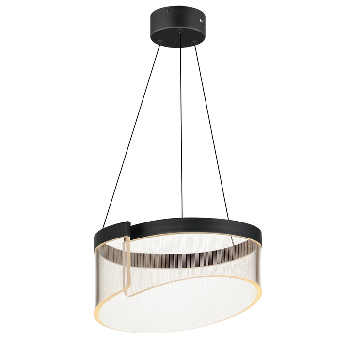 Sonata 14" LED Pendant by ET2 Lighting in Black finish