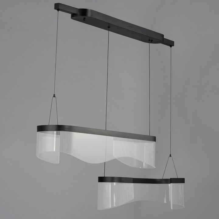 Sonata 2-Light Linear LED Pendant by ET2 Lighting, styled view 1