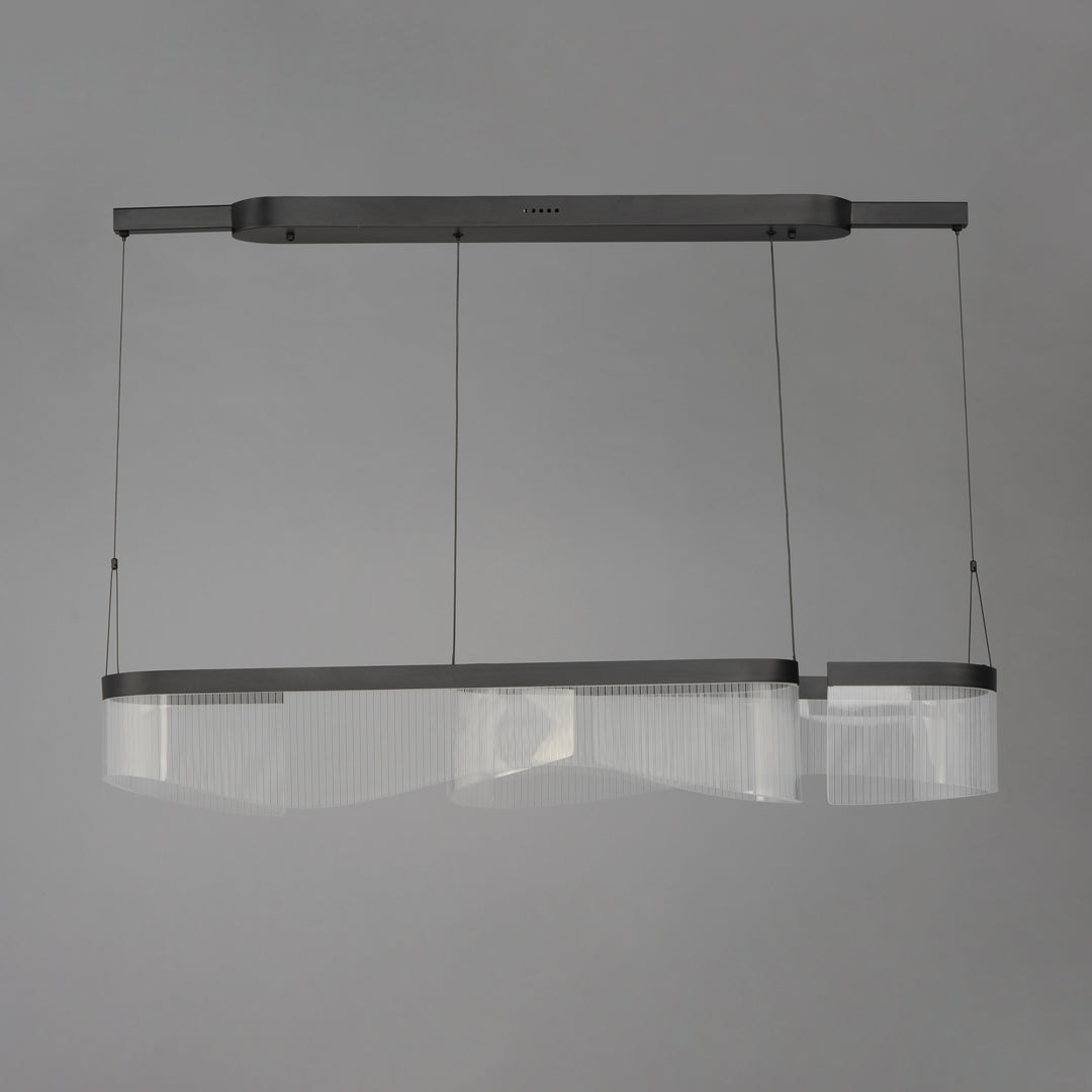 Sonata 2-Light Linear LED Pendant by ET2 Lighting, styled view 2