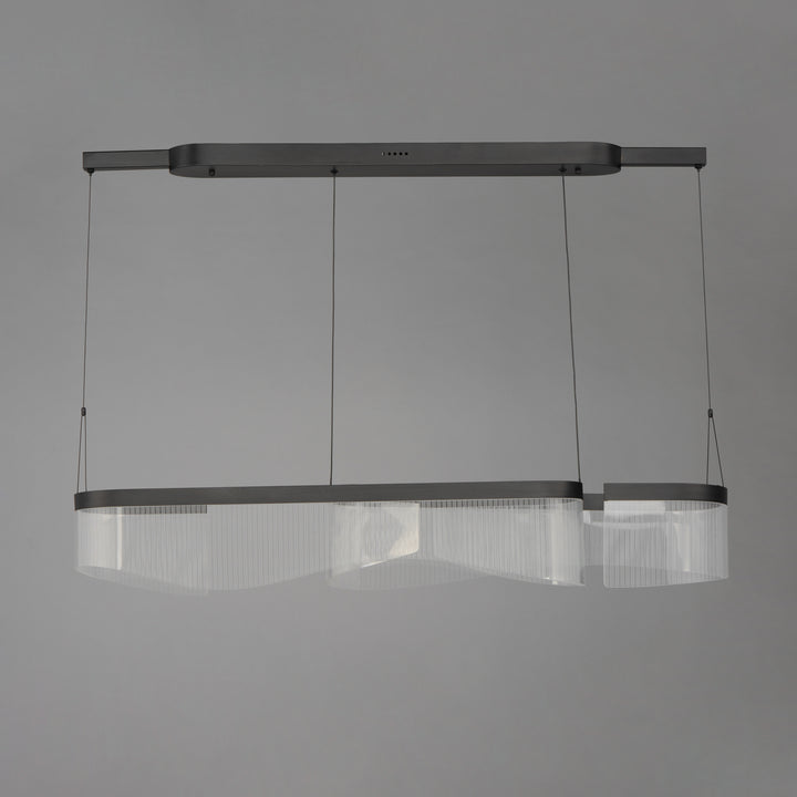 Sonata 2-Light Linear LED Pendant by ET2 Lighting, styled view 2