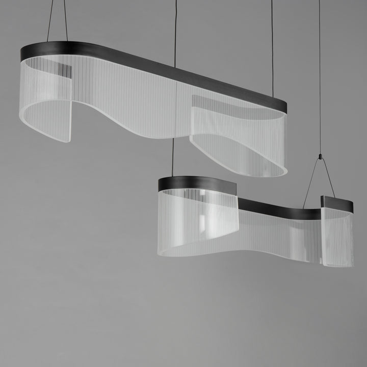Sonata 2-Light Linear LED Pendant by ET2 Lighting, styled view 3