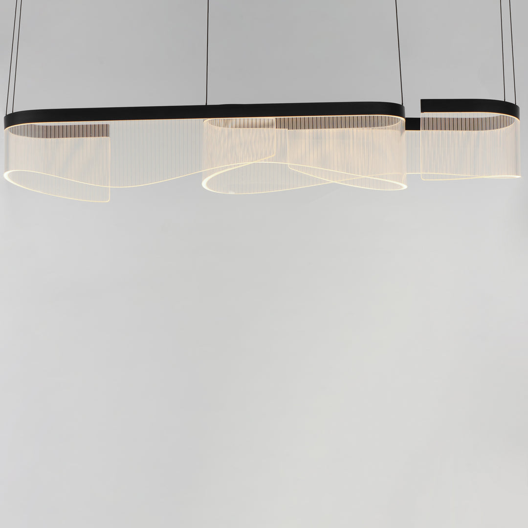 Sonata 2-Light Linear LED Pendant by ET2 Lighting, styled view 4