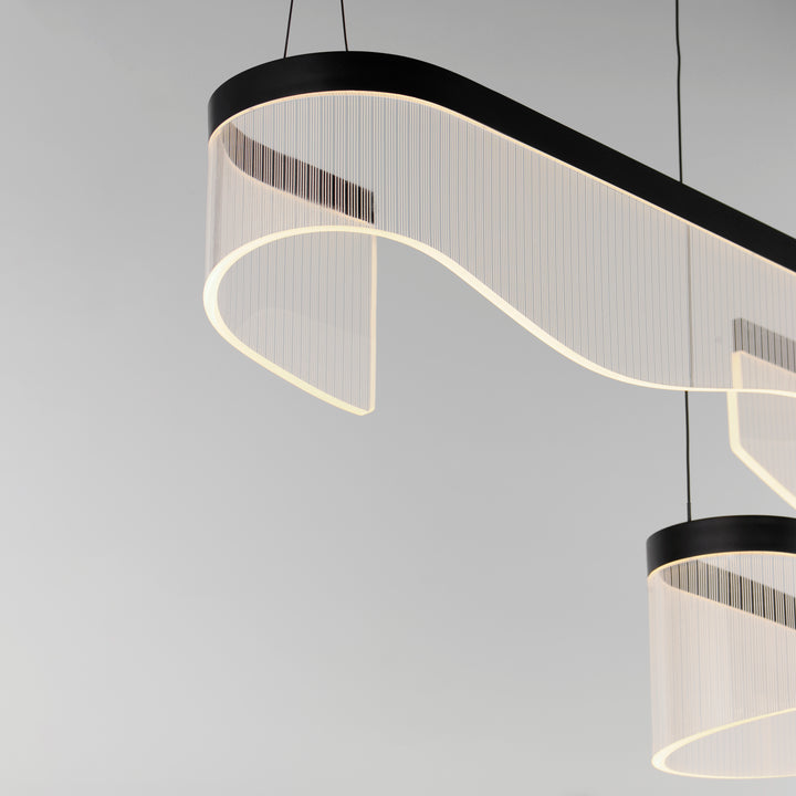 Sonata 2-Light Linear LED Pendant by ET2 Lighting, styled view 5