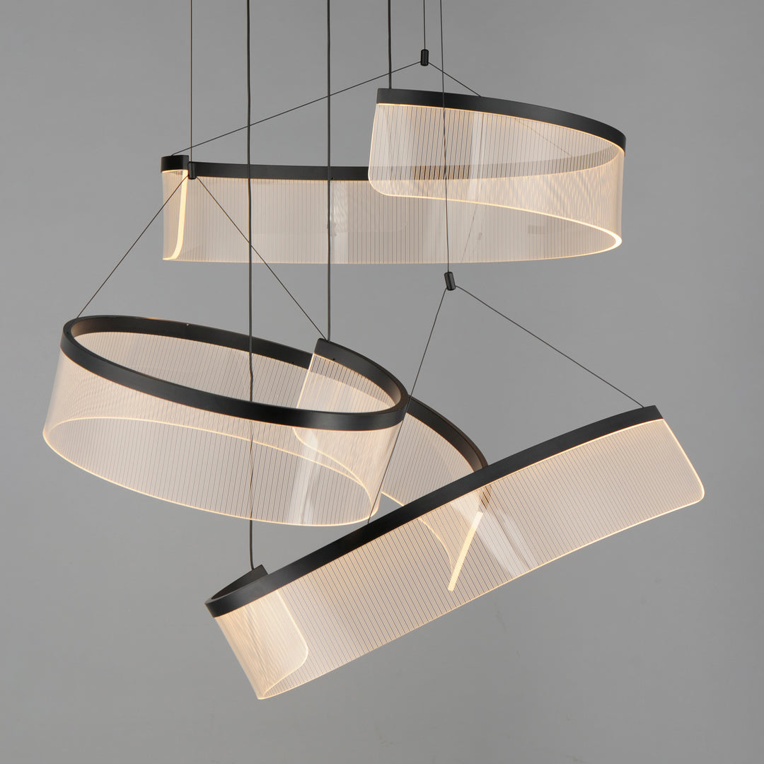 Sonata 3-Light LED Pendant by ET2 Lighting, styled view 1