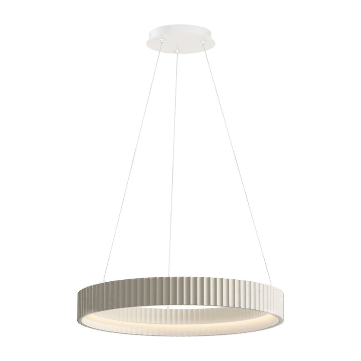 Souffle 25" LED Ring Pendant by ET2 Lighting in Chalk White