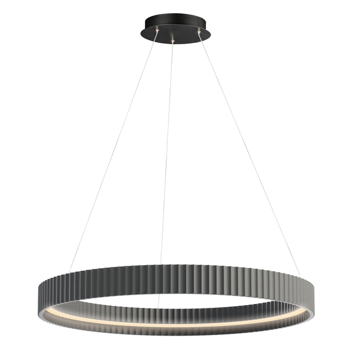 Souffle 33" LED Ring Pendant by ET2 Lighting in Gray finish