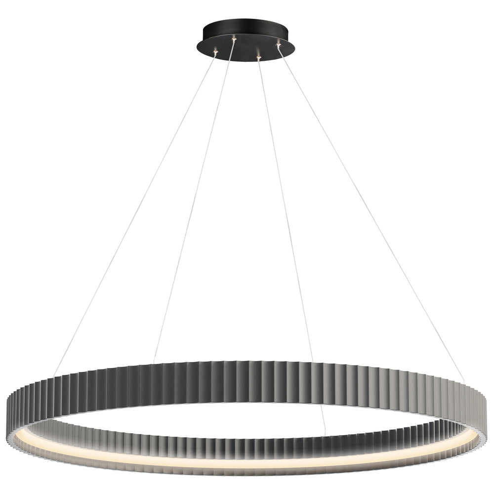 Souffle 41" LED Ring Pendant by ET2 Lighting in Gray finish