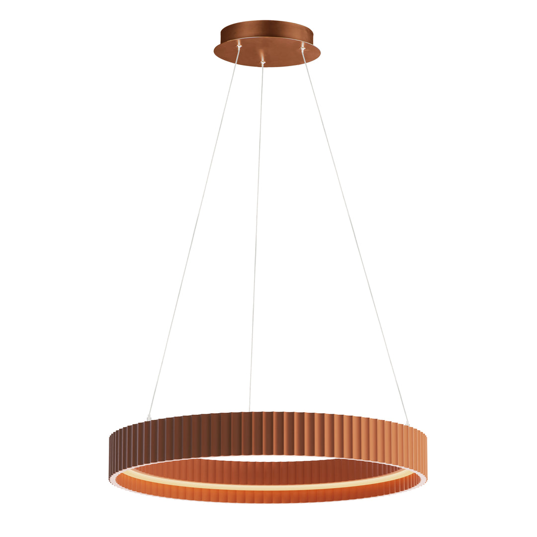 Souffle 25-inch LED Ring Pendant in Terra Cotta